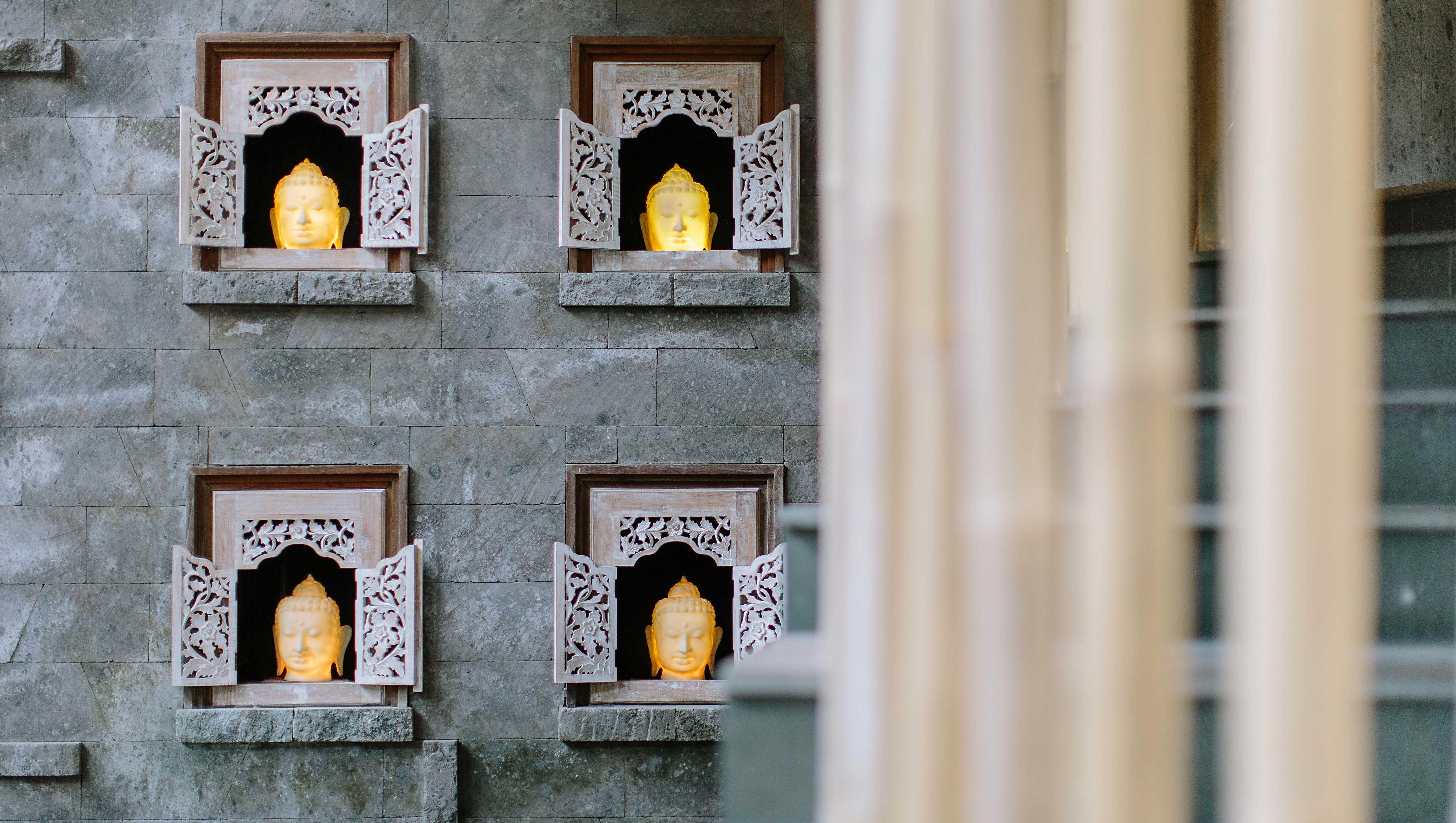 Tejaprana Resort & Spa Ουμπούντ Εξωτερικό φωτογραφία The four faces of the Buddha
